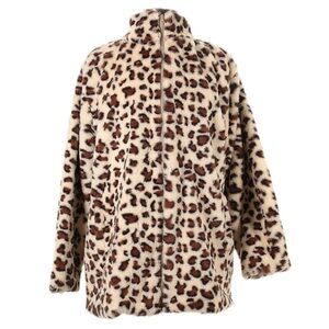 Leopard Print Faux Fur Jacket One size (Fits like an XL)